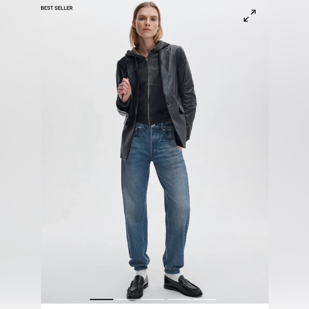 Rag & Bone Miramar Terry Joggers | Lynn Wash | Denim Look | Medium | NWOT w flaw